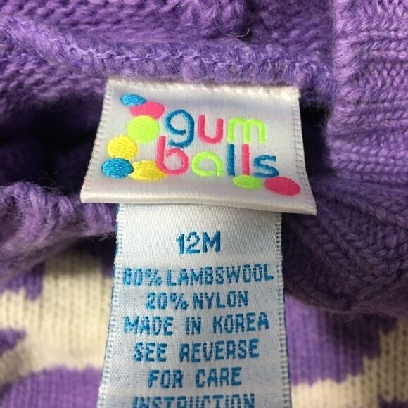 Girl Hoodie Sweater Lilac 12 mo NWT - Picture 5 of 6